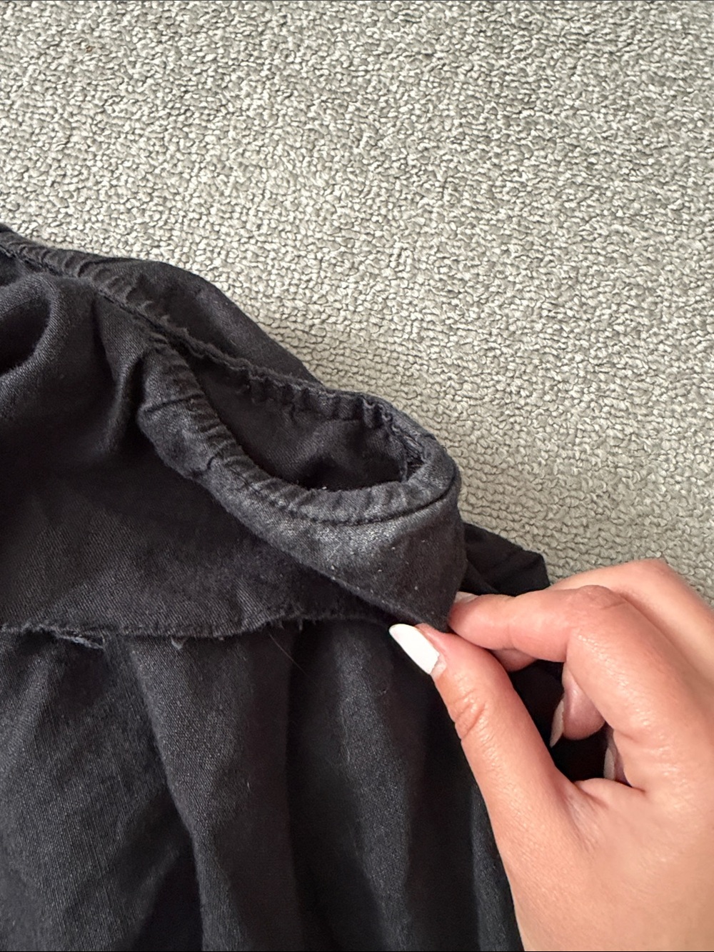 Black One-Shoulder Ruffle Romper - Picture 6 of 8